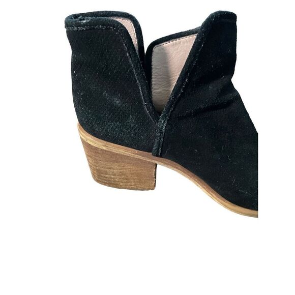 Hinge Suede Black Heeled Booties - Picture 9 of 11